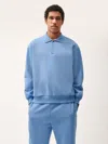 Pangaia Mens Dna Heavyweight Polo Sweatshirt In Summit Blue