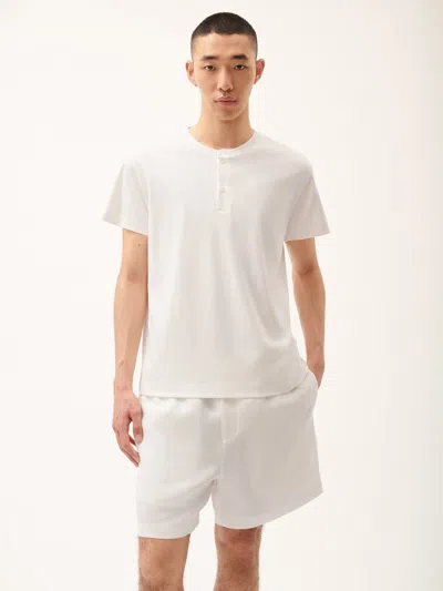 Pangaia Mens Dna Henley T-shirt In Off-white