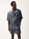 Pangaia Mens Dna Linen Camp Collar Shirt In Atmosphere Grey