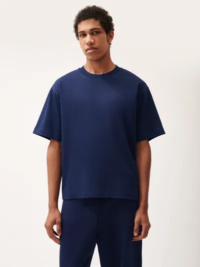 Pangaia Mens Dna Oversized T-shirt In Navy