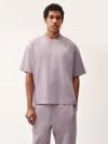 PANGAIA MENS DNA OVERSIZED T-SHIRT — RAISIN PURPLE