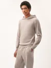 Pangaia Mens Dna Regenerative Merino Wool Soft Organic Cotton Hoodie In Neutral