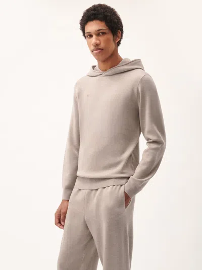 Pangaia Mens Dna Regenerative Merino Wool Soft Organic Cotton Hoodie In Neutral