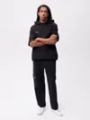 Pangaia Mens Double Jersey Cargo Track Pants In Black