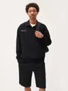 Pangaia Mens Double Jersey Half Zip Sweatshirt In Black
