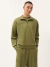 Pangaia Womens Dna Double Jersey Half Zip Sweatshirt In Green