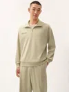 Pangaia Womens Dna Double Jersey Half Zip Sweatshirt In Neutral