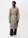 Pangaia Womens Flower-warmth Trench Coat In Taupe