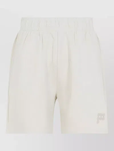Pangaia Bone White Cotton Mens Mid Length Shorts In Neutral