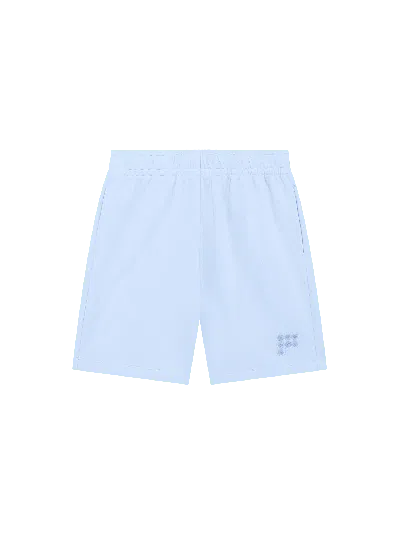 Pangaia Logo-patch Cotton Shorts In Blue
