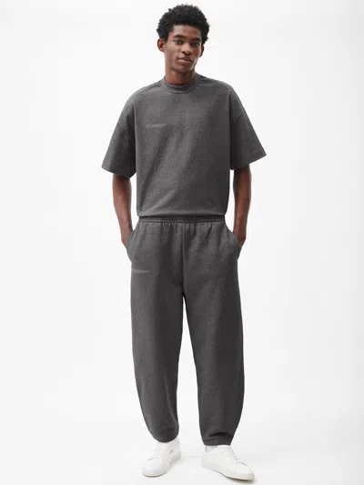 Pangaia Mens Reclaimed Cotton Barrel-leg Track Pants In Reclaim Charcoal