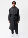 Pangaia Mens Recycled Nylon Trench Coat In Black