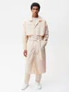 Pangaia Womens Organic Cotton Trench Coat In Sand