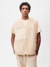 Pangaia Mens Recycled Wool Fleece Gilet In Sand