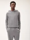 Pangaia Mens Regenerative Merino Wool Soft Organic Cotton Hoodie In Grey Marl
