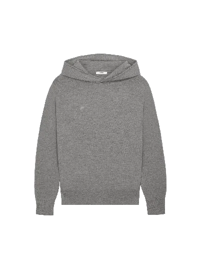 Pangaia Mens Regenerative Merino Wool Soft Organic Cotton Hoodie—grey Marl In Gray