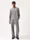 Pangaia Regenerative Merino Wool Oversized Sweater In Grey Marl