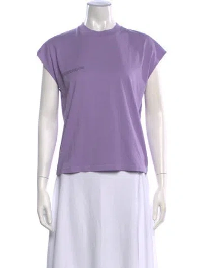 Pre-owned Pangaia Mock Neck Sleeveless T-shirt In Purple