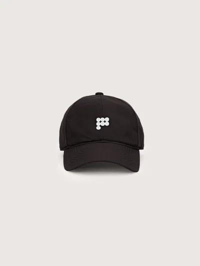 Pangaia Organic Cotton Cap '7 Circle P' Logo In Obsidian Core
