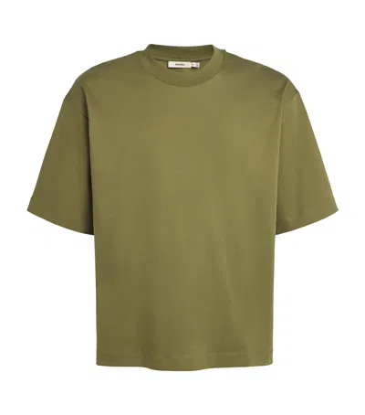 Pangaia Organic Cotton Oversized Dna T-shirt In Green