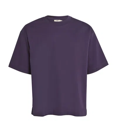 Pangaia Organic Cotton Oversized Dna T-shirt In Purple