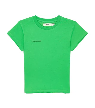 Pangaia Kids' Text-print Cotton T-shirt In 绿色