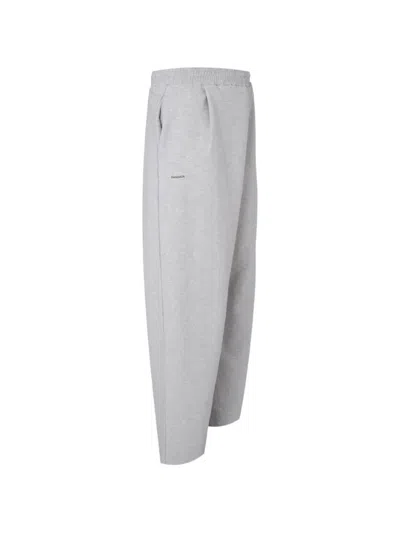 Pangaia Pleated Double-jersey Track Pants In Gray