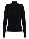 Pangaia Quarter-zip Performance Sweatshirt In Black