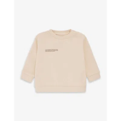 Pangaia Babies' Logo-print Regular-fit Organic Cotton-jersey Sweatshirt 0-24 Months In Sand
