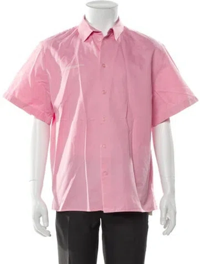 Pre-owned Pangaia Short Sleeve Dress Shirt In Pink