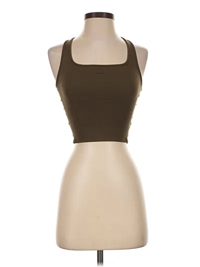 Pre-owned Pangaia Sleeveless Top Brown Halter Neckline Tops