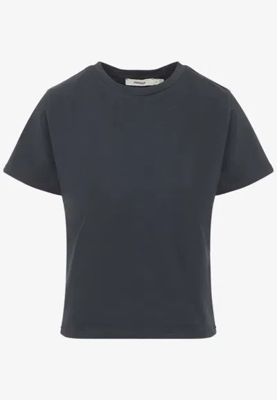 Pangaia Slim-fit Washed Logo T-shirt In Gray