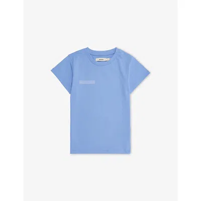 Pangaia Kids' Sodalite Blue 365 Midweight Cotton-jersey T-shirt 3-12