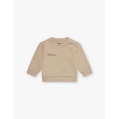 Pangaia Babies' Stone Crewneck Logo-print Cotton-jersey Sweatshirt 0-24