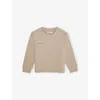 Pangaia Stone Regular-fit Crewneck Cotton-jersey Sweatshirt 3-12 In Nude