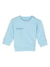 Pangaia Text-print Cotton Sweatshirt In 蓝色