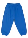 Pangaia Text-print Cotton Track Pants In Blue