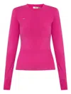 Pangaia Thumbhole-detail Long-sleeve Performance Top In Pink