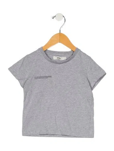 Pre-owned Pangaia Babies'  Toddler Boys Short Sleeve Top In Gray