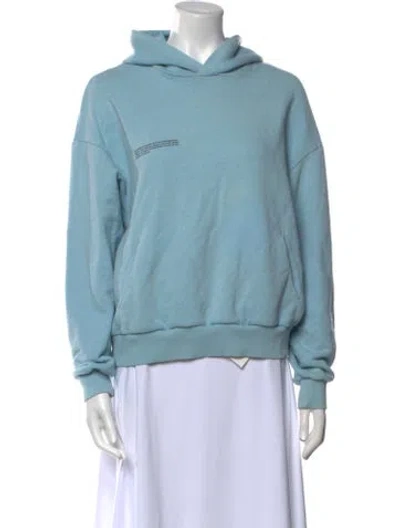 Pre-owned Pangaia Turtleneck Long Sleeve Sweatshirt In Blue