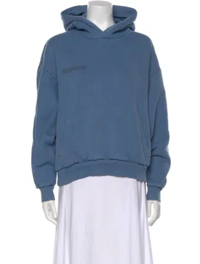 Pre-owned Pangaia Turtleneck Long Sleeve Sweatshirt In Blue