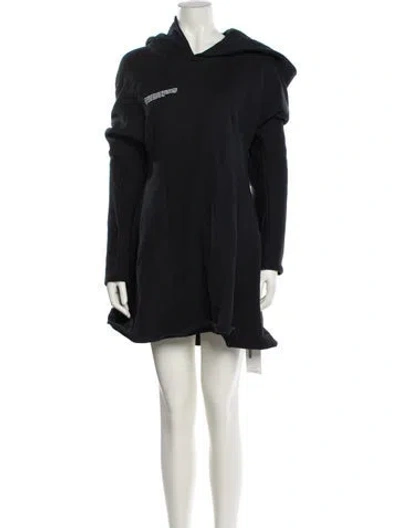Pre-owned Pangaia Turtleneck Mini Dress W/ Tags In Black