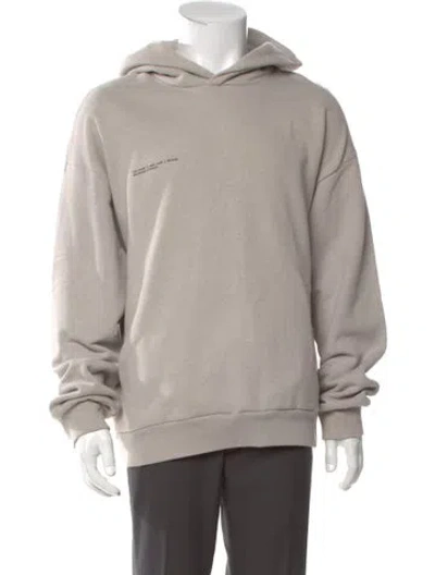 Pre-owned Pangaia V-neck Long Sleeve Hoodie In Neutral