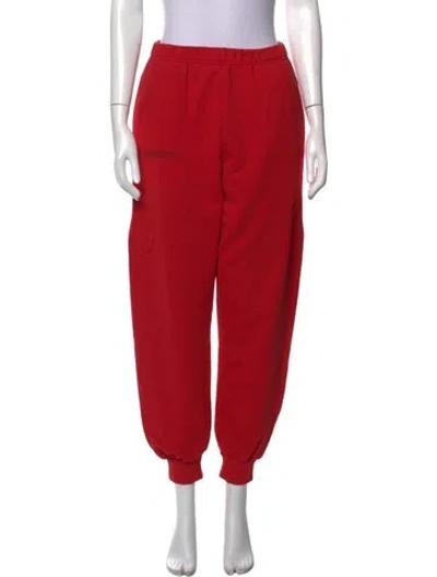 Pre-owned Pangaia Wide Leg Pants In Red