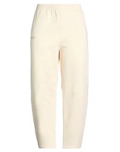 Pangaia Woman Pants Cream Size Xl Organic Cotton, Recycled Cotton In Neutral