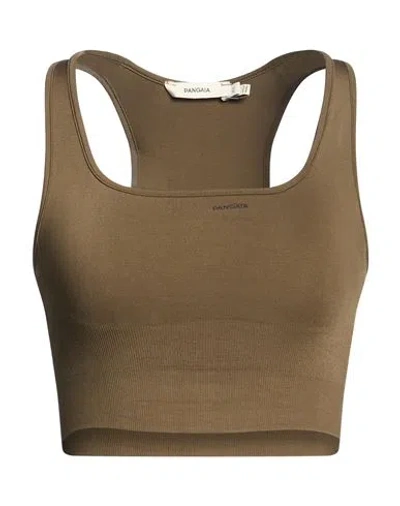 Pangaia Woman Top Khaki Size Xs Polyamide, Elastane In Green