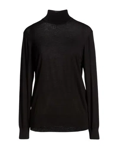 Pangaia Woman Turtleneck Black Size Xxl Merino Wool