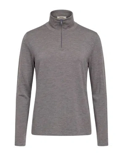 Pangaia Woman Turtleneck Grey Size Xs Merino Wool In Gray