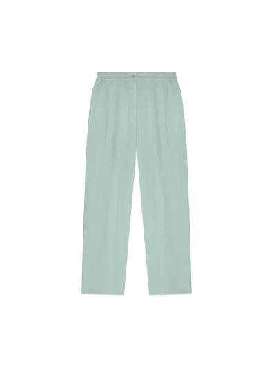 Pangaia Women's Dna Aloe Linen Trousers — Eucalyptus Blue S