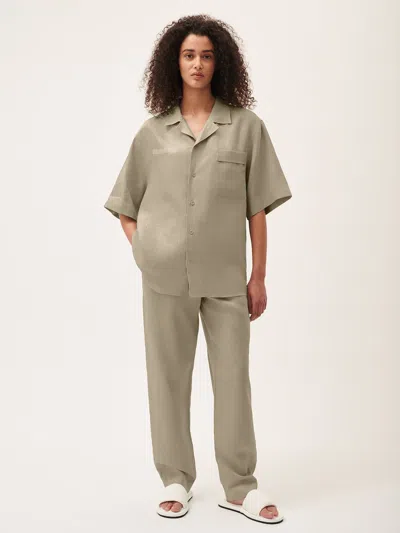 Pangaia Women's Dna Linen Trousers — Cliff Beige